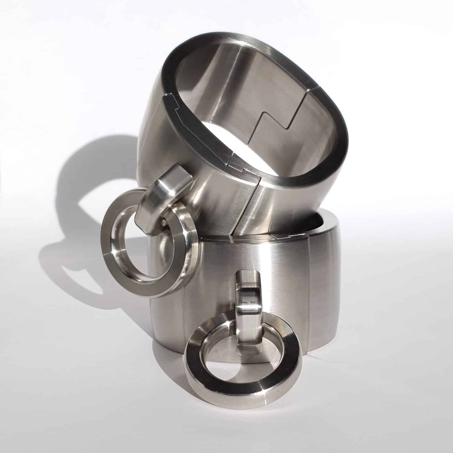 50mm Wrist Cuffs in Stainless Steel Swedish Collar